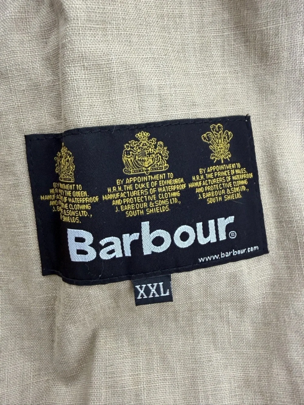 Barbour Beaufort Waxed Jacket Tan men’s size XXL - Picture 2 of 16
